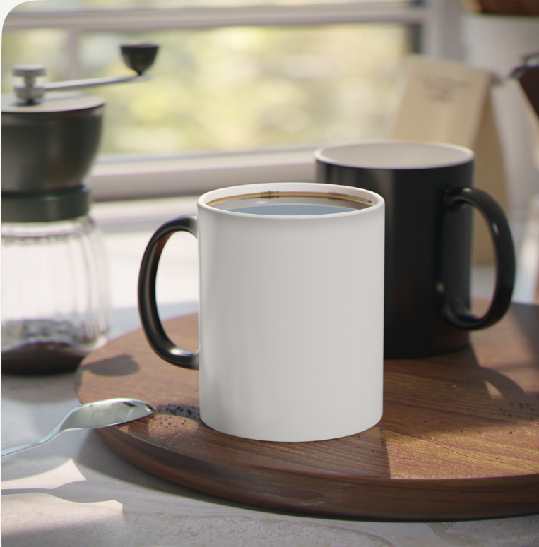 Custom heat color changing mug