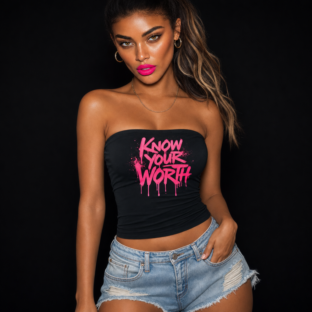 Know Your Worth Tube Top