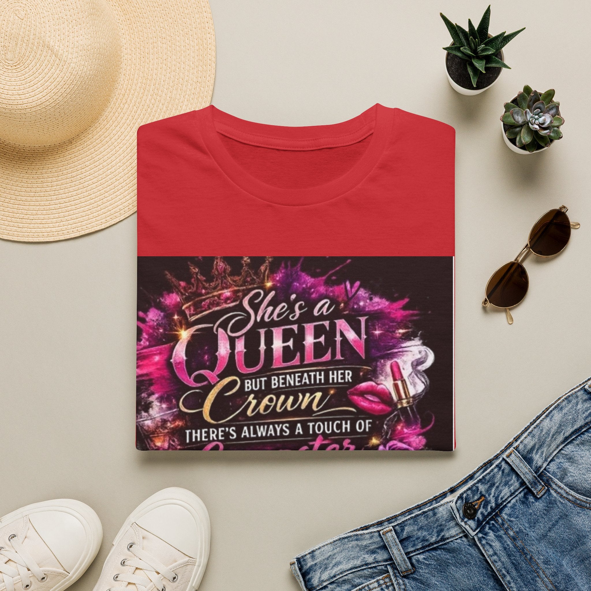 Queen Crown Graphic T-Shirt — "She’s a Queen...There’s Always a Touch of Gangster"