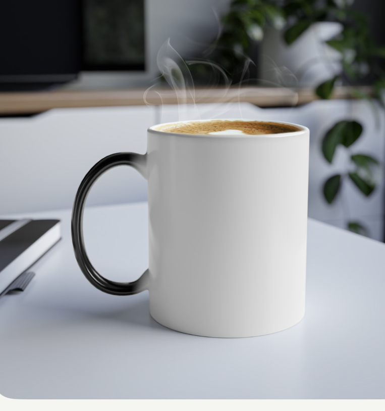 custom  heat color changing cofee mug