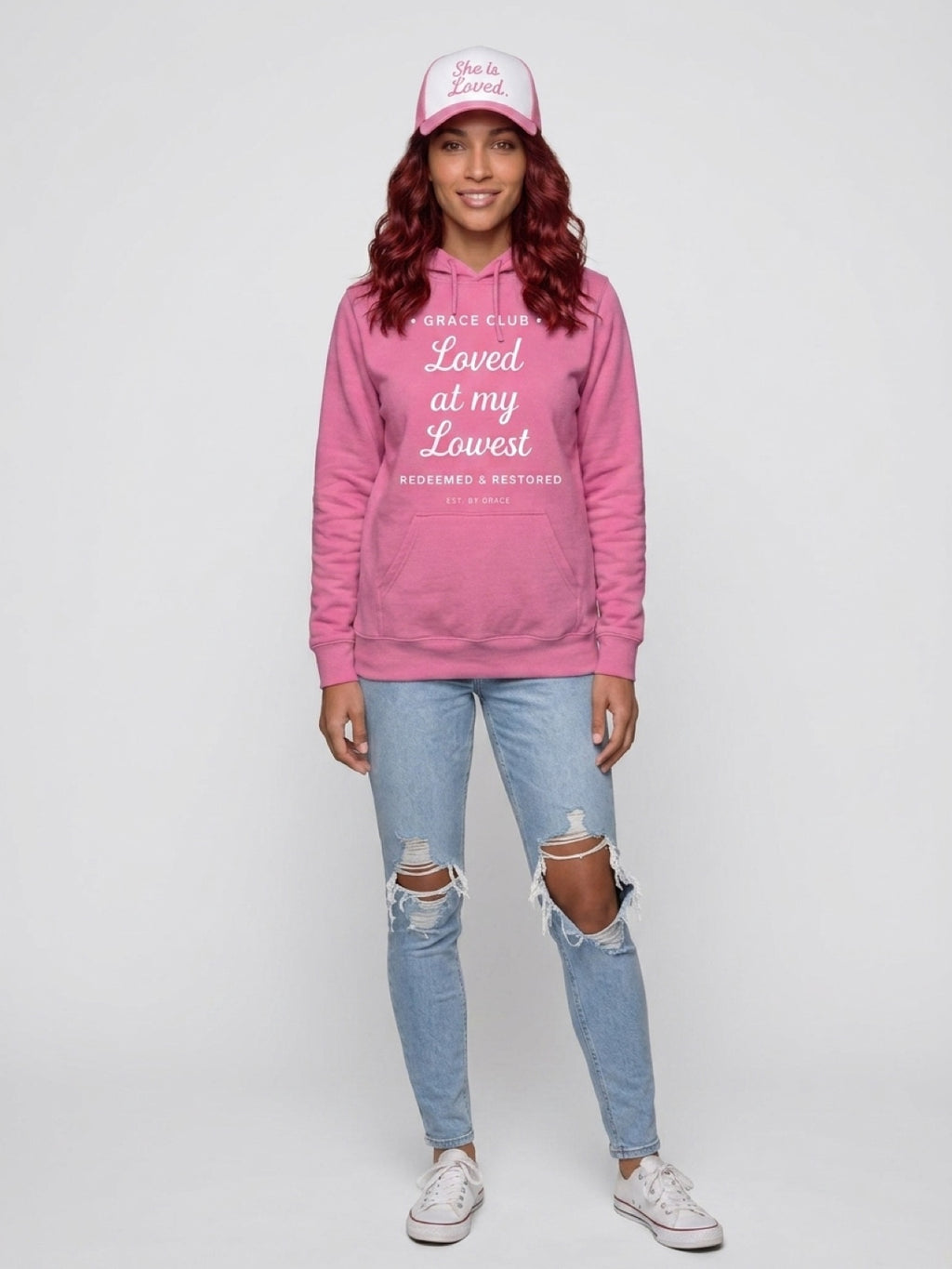 Grace Club "Loved at My Lowest" Premium Hoodie
