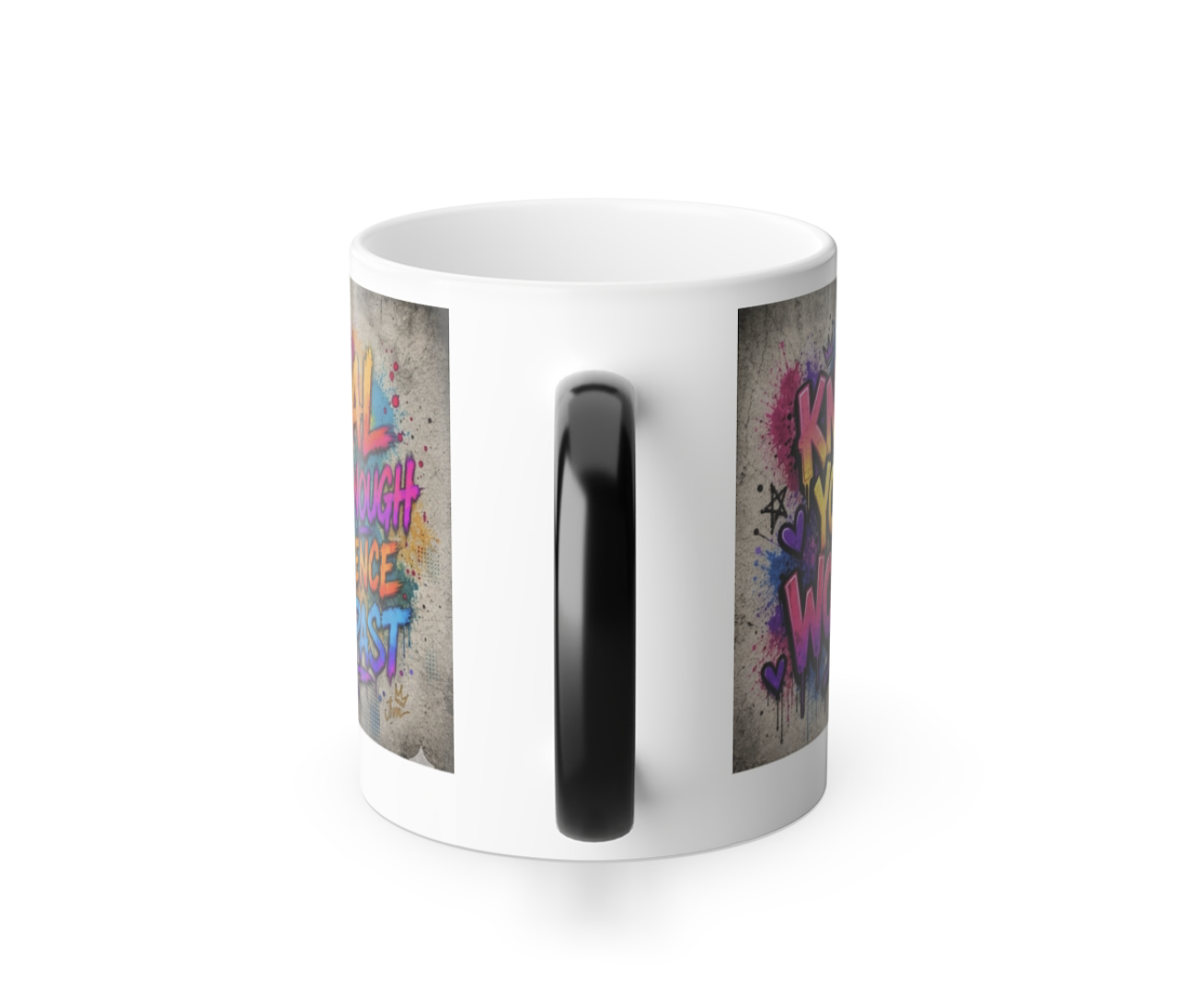 custom  heat color changing cofee mug