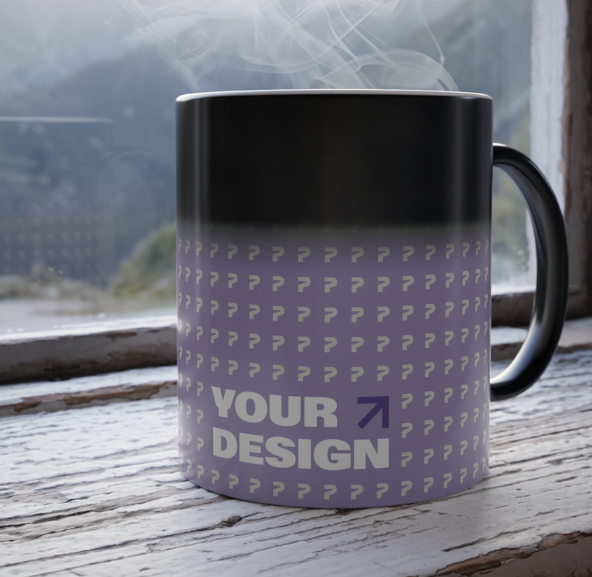 custom  heat color changing cofee mug