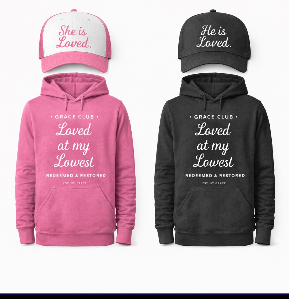 Grace Club "Loved at My Lowest" Premium Hoodie
