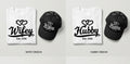 Wifey & Hubby Matching Couple Apparel Set | Custom Graphic Tee & Hat
