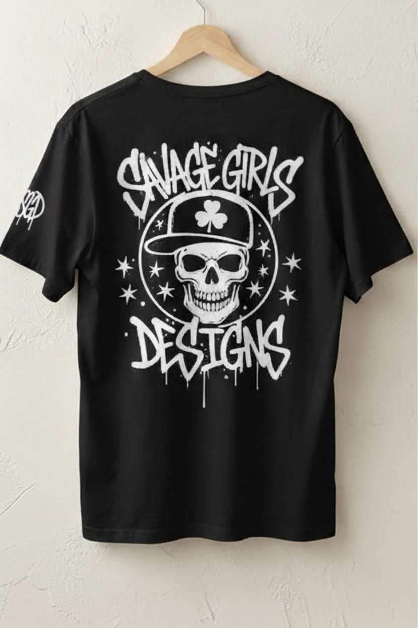Savage Girls Designs Skull Graphic Tee