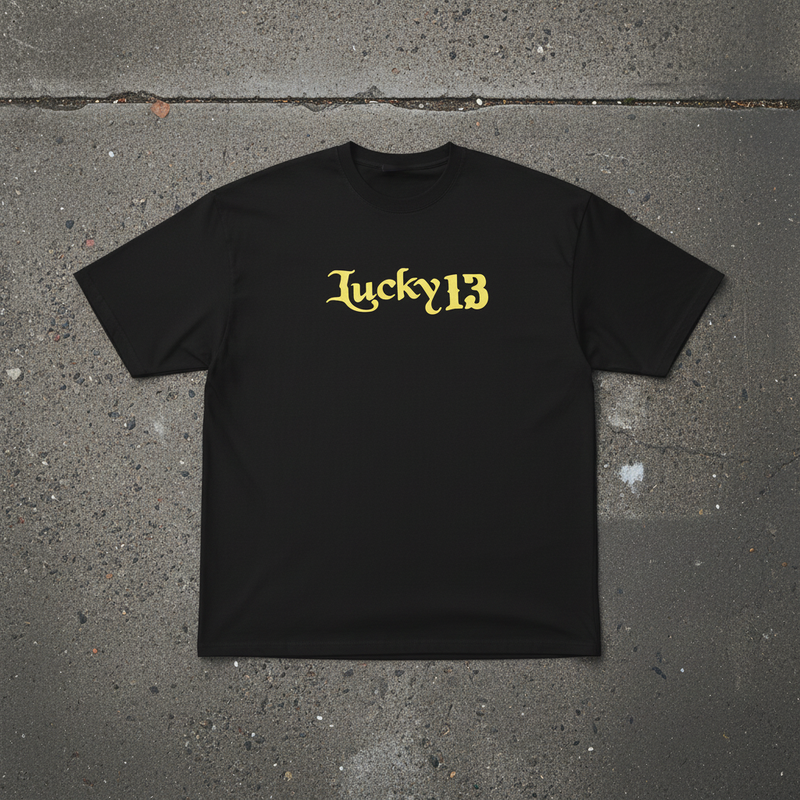 Lucky 13 Graphic Tee — flat lay