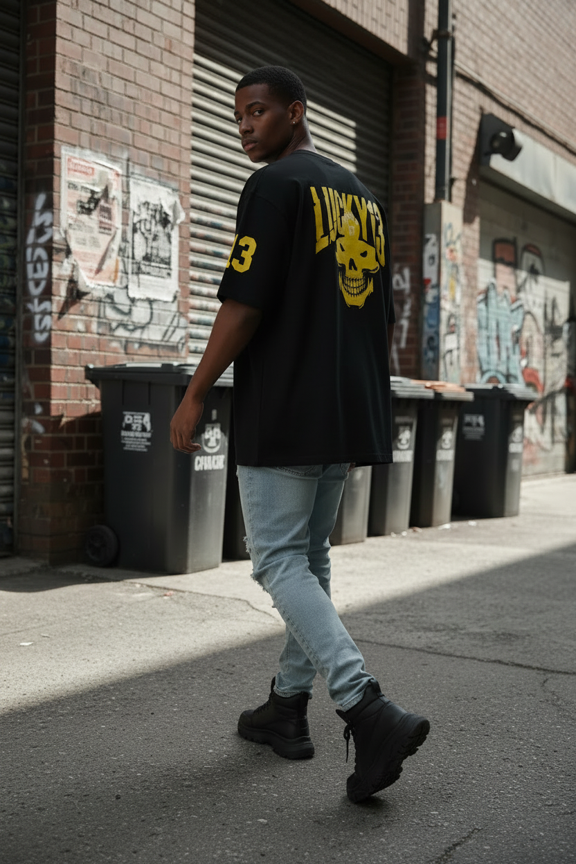 Lucky 13 Graphic Tee — lifestyle model shot