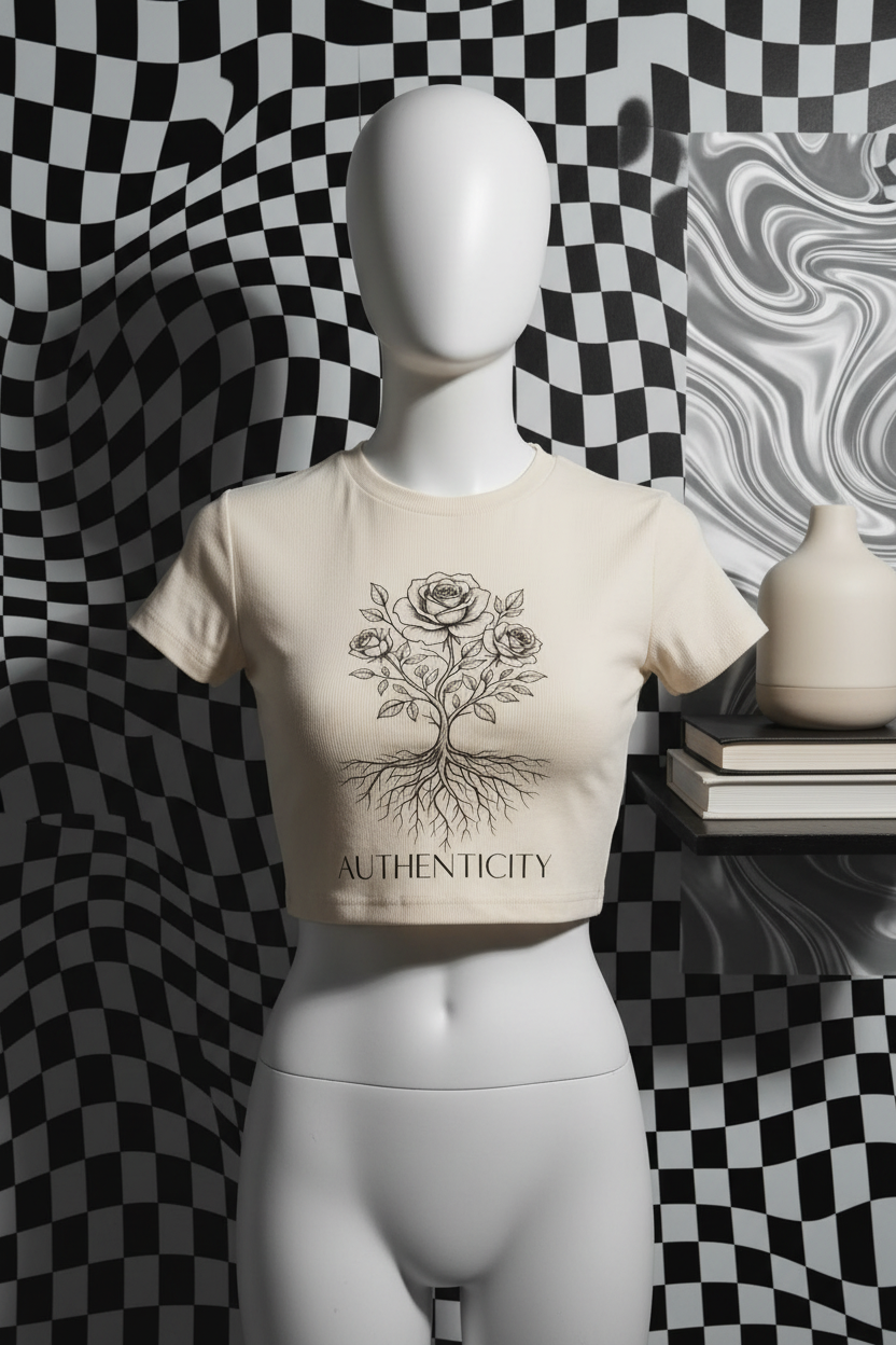 Y2K editorial crop top